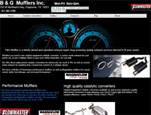 Tablet Screenshot of bgmufflers.com